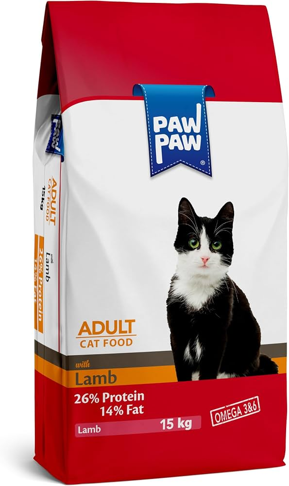 Paw Paw Adult Lamb & Rice Dry Cat Food 15kg | IG228