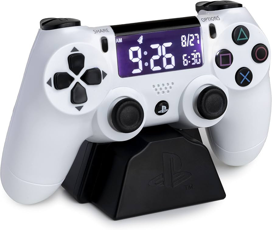 Paladone PlayStation 4 Controller Alarm Clock for Bedroom - Digital Display - Official Merchandise