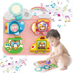 Huanger Shape Cognition Music Toy – Pink | HE8088