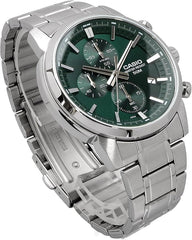 Casio Men 3-Hand Watch - Green / Silver | MTP-E510D-3AVDF