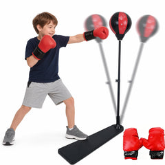 H.Zhien Standing Reflex Boxing Ball Set with Gloves - Assorted Colors | HZ21B