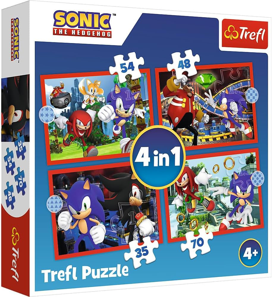 Trefl 4‑in‑1 “The Adventures of Sonic” Puzzle | 34625