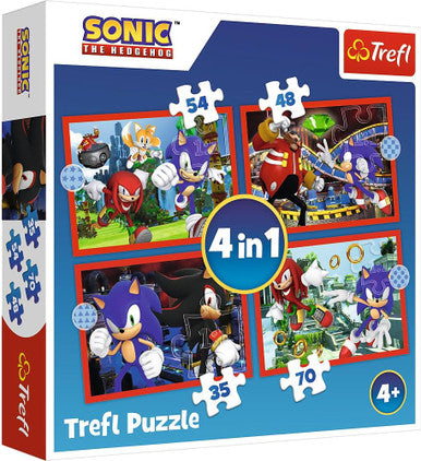 Trefl 4‑in‑1 “The Adventures of Sonic” Puzzle | 34625