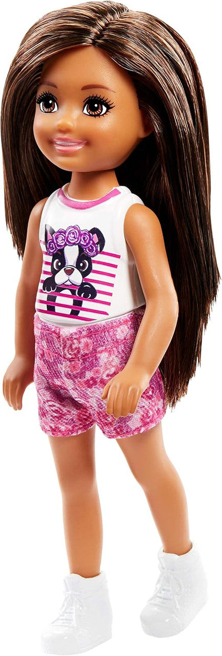 Barbie Club Chelsea Brunette with Puppy Top Doll | FRL81