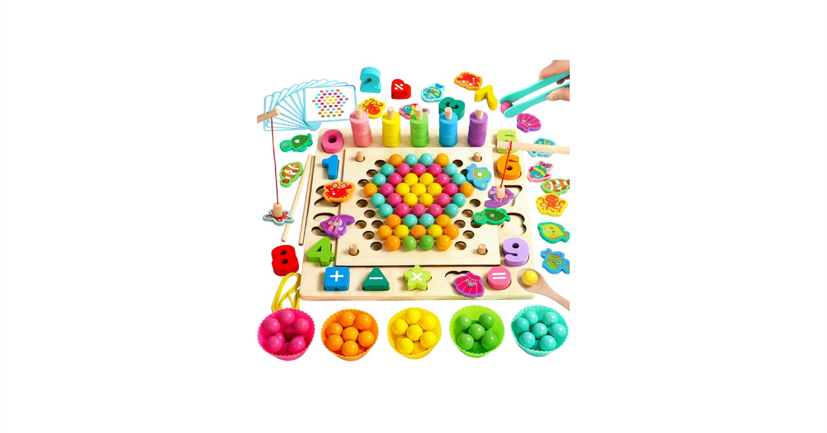 Montessori Wooden Math & Fine Motor Learning Board | AL7801