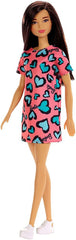 Barbie Entry Doll with Brown Hair & Pink Heart Print Dress | GHW46