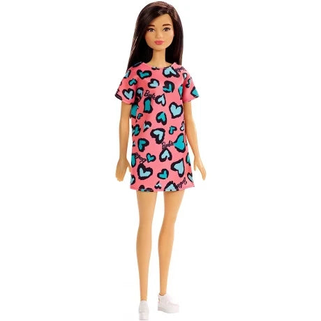 Barbie Entry Doll with Brown Hair & Pink Heart Print Dress | GHW46