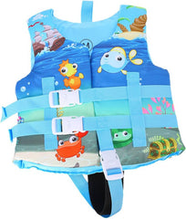 Zibin Life Jacket Safety Vest - Blue Fish Design, Size S | 585-20