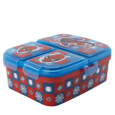 Stor XL Multi Compartment Rectangular Sandwich Box Spiderman Arachnid Grid | 74799