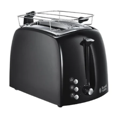 Russell Hobbs Textures Plus 2-Slice Toaster 850W Black | 22601-56