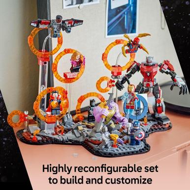 LEGO Marvel Avengers Final Battle Set – Includes 10 Super Hero Minifigures | 76323