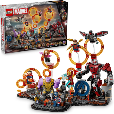 LEGO Marvel Avengers Final Battle Set – Includes 10 Super Hero Minifigures | 76323