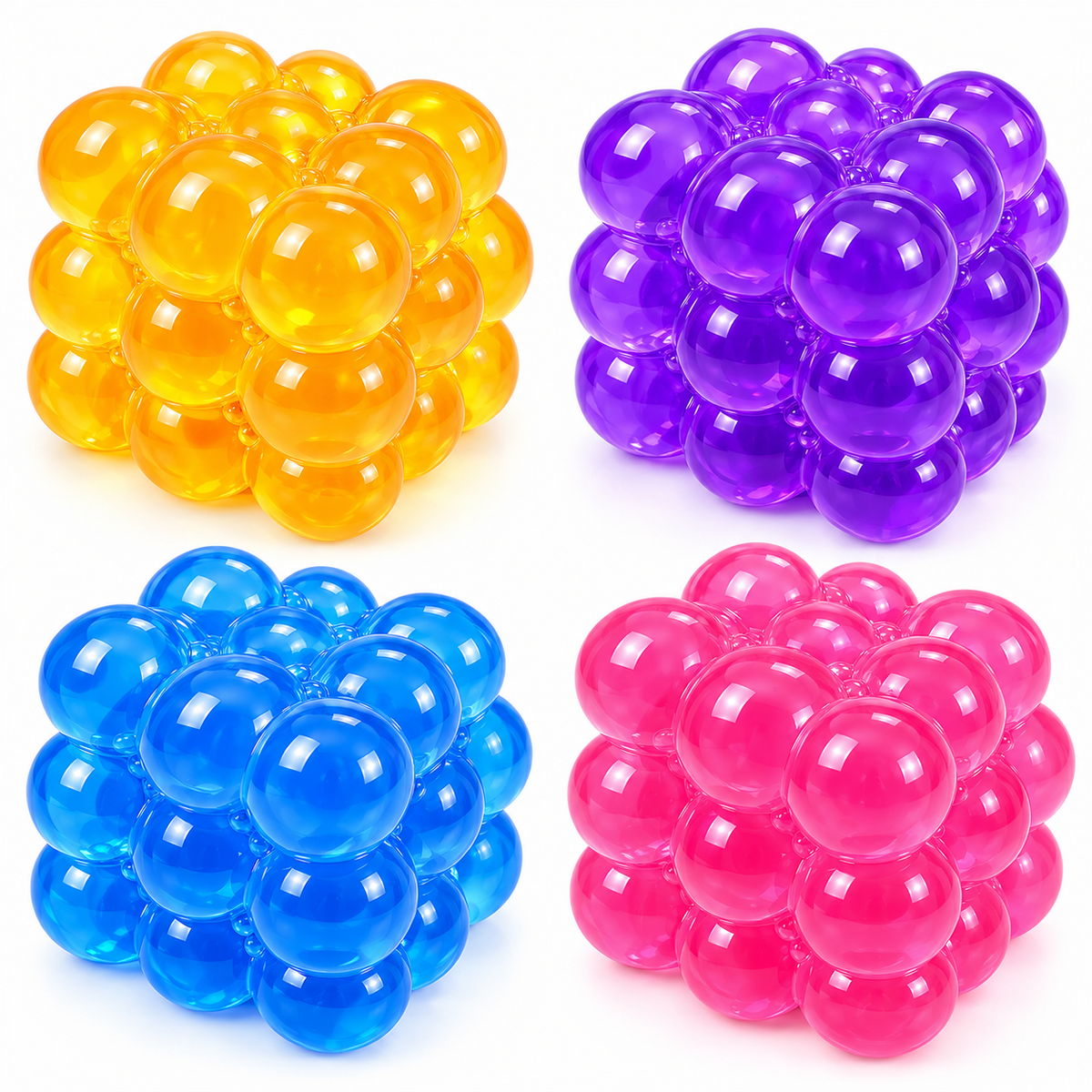 Squeez Ball Bubble Cube Stress Toy