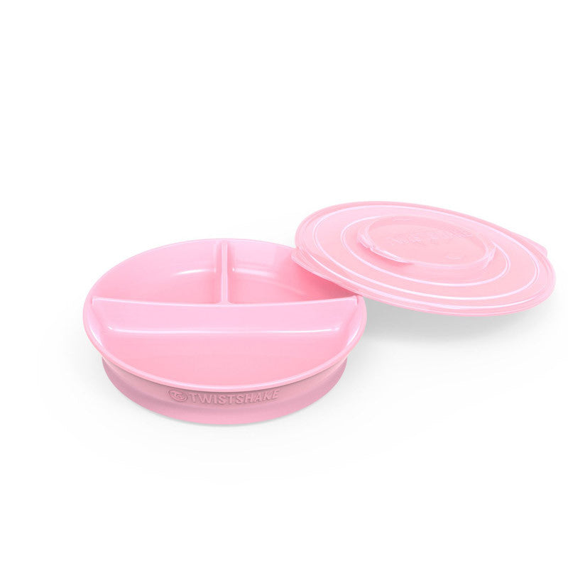 Twistshake Divided Plate 6+m Pastel , Pink | 78169