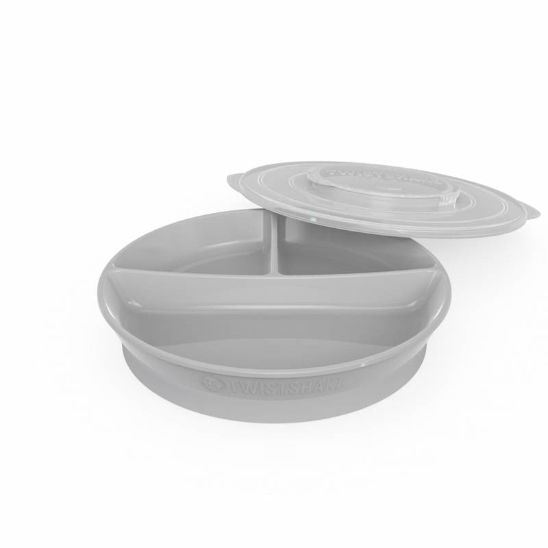 Twistshake Divided Plate 6+m Pastel , Grey | 78174