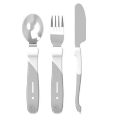 Twistshake Learn Cutlery Stainless Steel 12+m , White | 78217