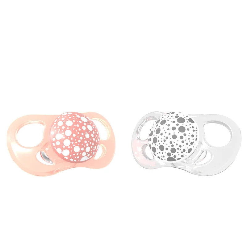 Twistshake 2x Pacifier 6+ Months – Pastel Peach & White | 78324