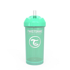 Twistshake Straw Cup 360ml 12+m Pastel Green | 78590