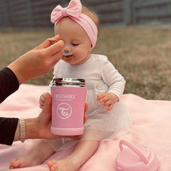 Twistshake Insulated Food Container 350ml Pastel Pink | 78749