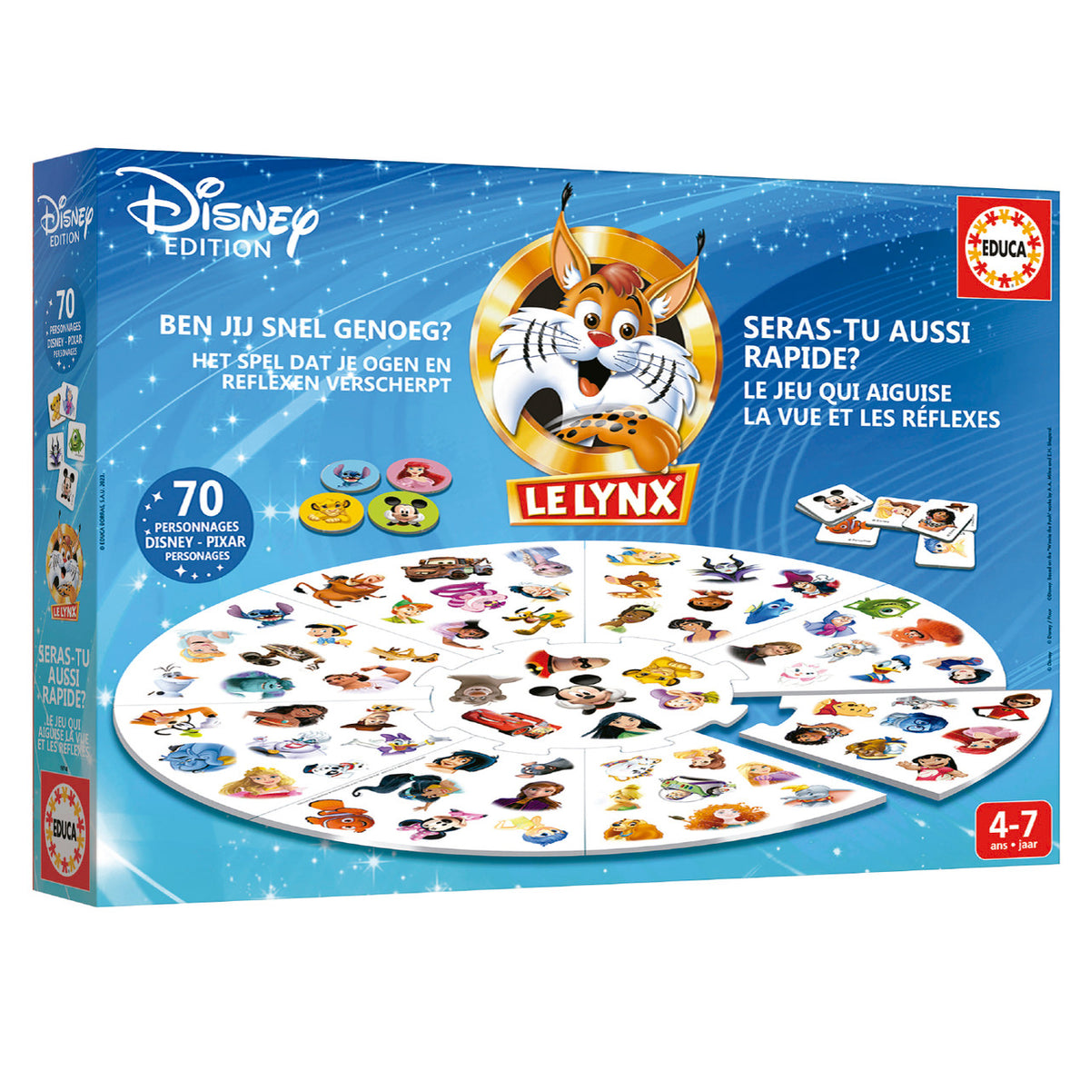 Educa 19748 - Le Lynx Disney Edition (70 Disney & Pixar Characters) | 19748