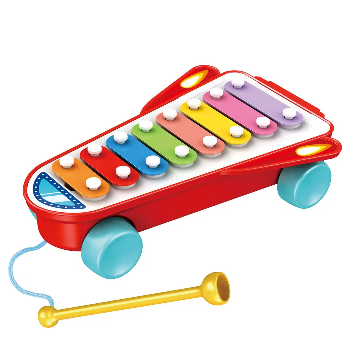 Huanger Pull-Along Xylophone Toy - Red | HE8034