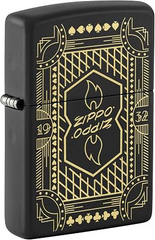Zippo 1932 Design Black Matte Laser Engraved Windproof Lighter | 46483