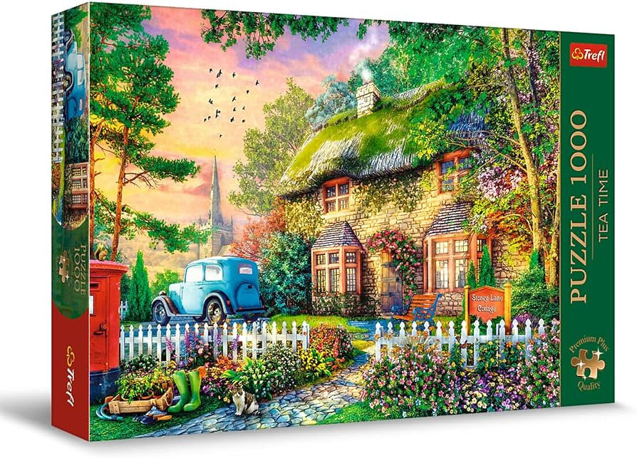 Trefl Premium Plus Quality - Tea Time: Stoney Lane Cottage 1000-Piece Jigsaw Puzzle | 10852