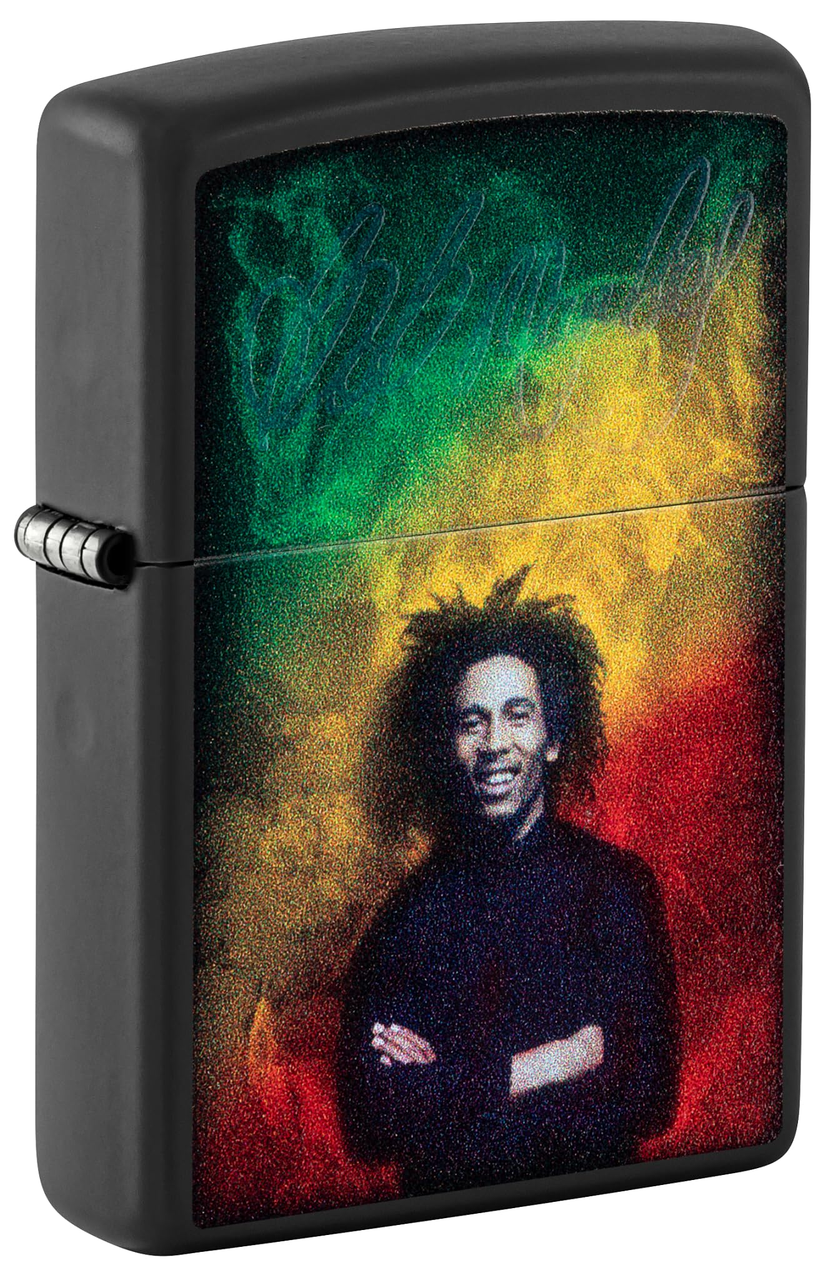 Zippo Bob Marley Black Light Black Matte Windproof Lighter | 48674