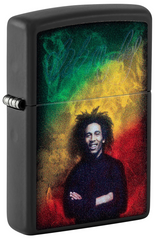 Zippo Bob Marley Black Light Black Matte Windproof Lighter | 48674