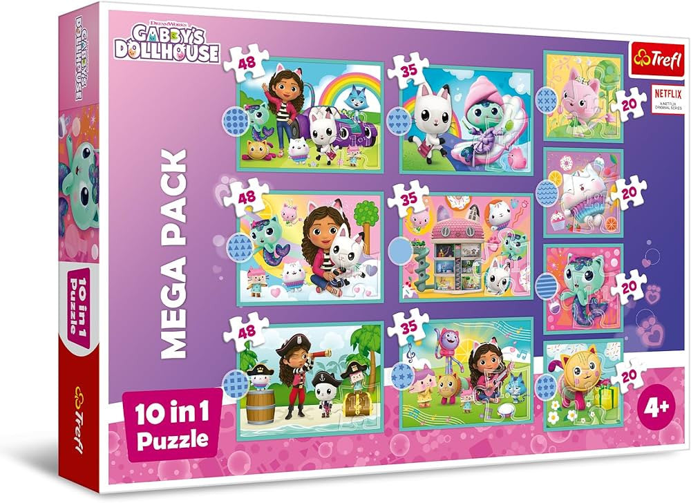 Trefl 10‑in‑1 “In Gabby’s World” Puzzle Set | 96003