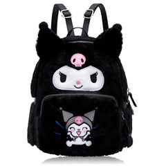 Black Mischievous Character Plush Backpack Pretend Makeup Set | ALHZB-4-Black