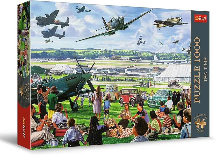 Trefl Premium Plus Quality - Tea Time: Aeroplane Demonstration – 1000 Pieces | 10846