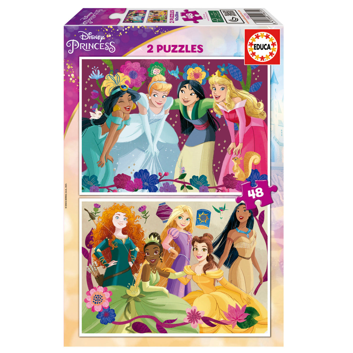 Educa Disney Princess - 2 Puzzles 48 pcs | 19675