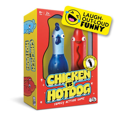 Chicken vs Hotdog DTC Flip & Stick Party Game