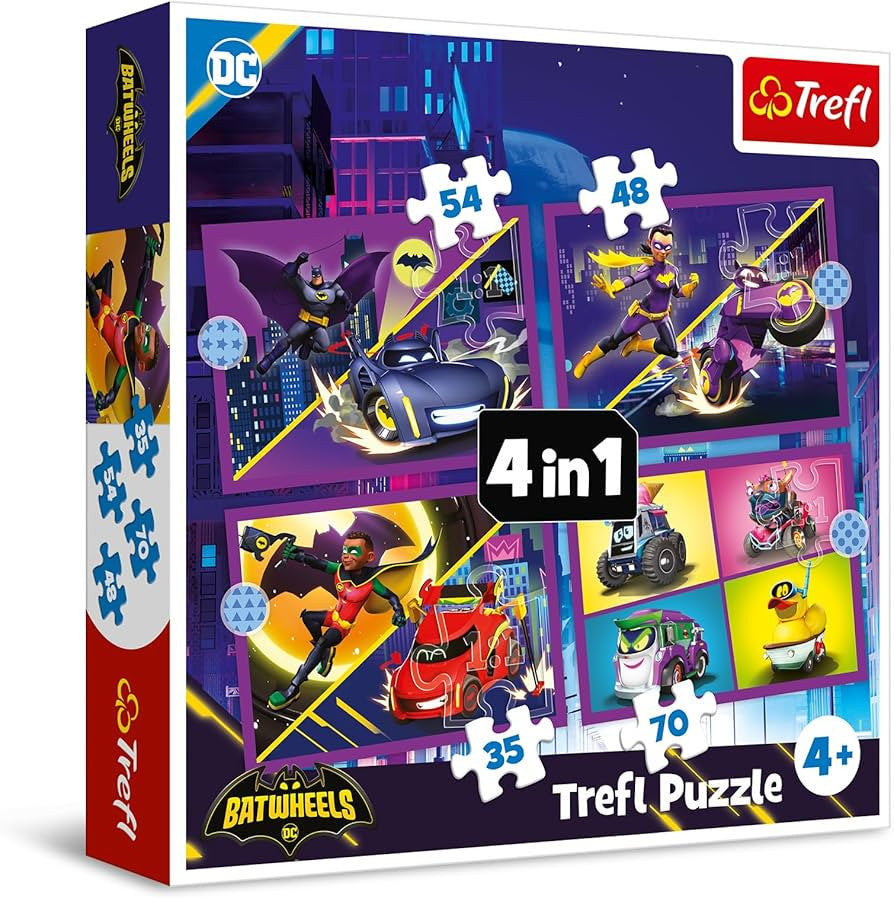 Trefl 4‑in‑1 “Batwheels” Puzzle | 34658