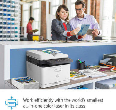 HP Color Laser 179fnw Wireless All in One Laser Printer with Mobile Printing & Built-in Ethernet, Works with Alexa | 4ZB97A | M179FNW