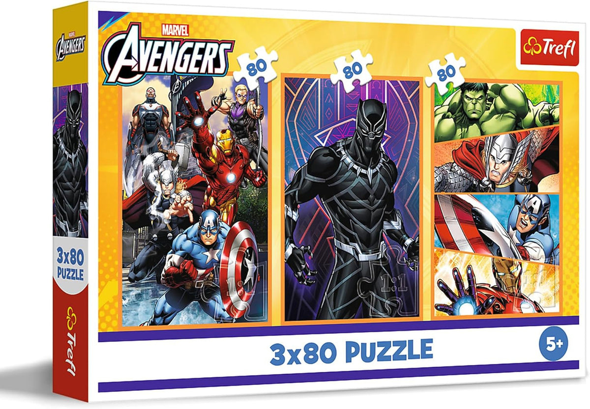 Trefl 3×80 “The Avengers Daays Full of Action” Puzzle | 34883