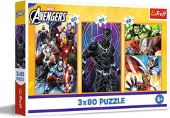 Trefl 3×80 “The Avengers Daays Full of Action” Puzzle | 34883