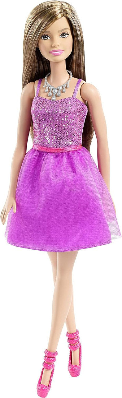 Barbie Glitz Doll with Brunette Hair & Purple Sparkle Dress | DGX81