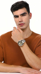 Casio Edifice Men Analog-Digital Watch - Silver Brown | EFV-C110D-5ADF