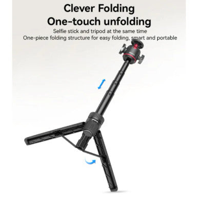 YESIDO Tripod Stand + Camera/Phone Clip & Fill‑In Light | SF26