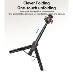 YESIDO Tripod Stand + Camera/Phone Clip & Fill‑In Light | SF26