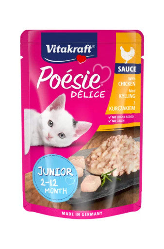 Vitakraft Poésie Délice DéliSauce Chicken (Junior 2–12 Months) Cat Food - 85g | 200986