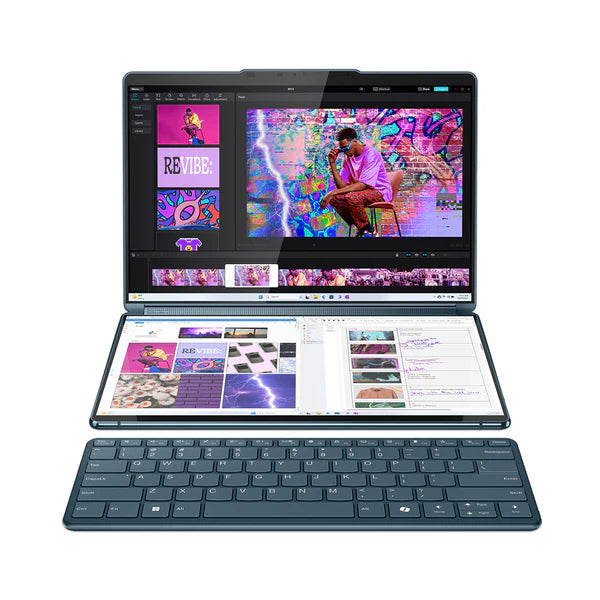 Lenovo Yoga Book 9 - Dual 13.3" Touchscreen - Core Ultra 7 155U - 16GB Ram - 1TB SSD - Intel Graphics - Includes Lenovo Digital Pen 3, Yoga Slim Mouse & Folio Stand | 83FFX001US