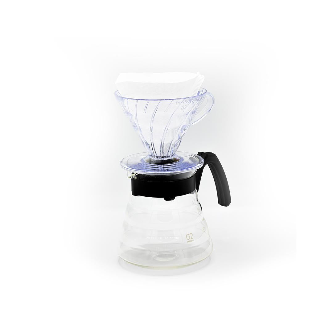 Hario V60 Pour-Over Coffee Dripper Set - Size 02 with Glass Server