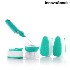 InnovaGoods Scourer Brush With Handle And Soap Dispenser Cleasy | V0103083