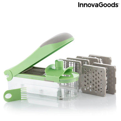 InnovaGoods 7 In 1 Vegetable Cutter, Grater And Mandolin With Recipes And Accessories Choppie Expert|  V0103134