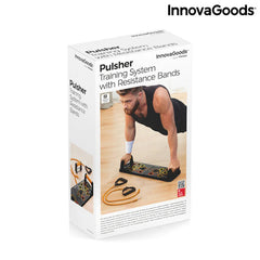 InnovaGoods Push-Up Board With Resistance Bands And Exercise Guide Pulsher | V0103181