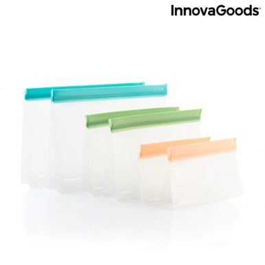 InnovaGoods Set Of Reusable Hermetically-Sealed Bags Zags 6 Pieces |  V0103189