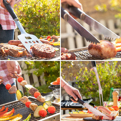 InnovaGoods Bbq Utensils Kit With Case Bbset 12 Pieces | V0103694
